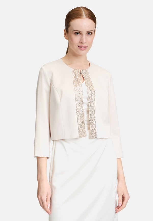 MIT GLANZEFFEKT - Blazer - bright pearl