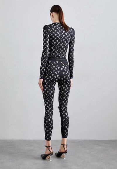 MARINE SERRE MOON  - Tamprės – kelnės - black strass