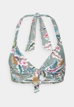MALIBU BEACH UNDERWIRE BRA HALTERNECK - Bikini pezzo sopra - light khaki