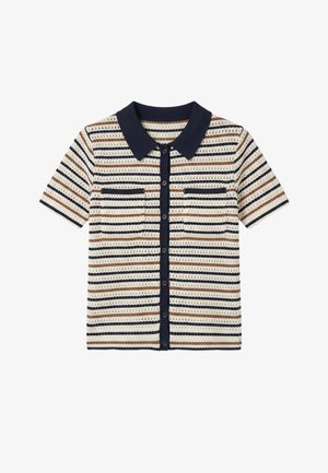 Motivi, T-SHIRT A RIGHE CON COLLETTO A CONTRASTO - Vest - blu