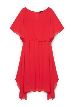 Fiorella Rubino, VESTITO CON ORLO ASIMMETRICO - Denní šaty - rosso