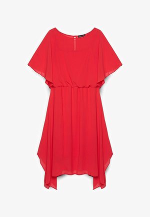 Fiorella Rubino, VESTITO CON ORLO ASIMMETRICO - Jurk - rosso