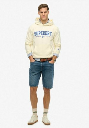 Superdry MIT KÄNGURUTASCHE UND LOGOPRINT - Sweat à capuche - cream