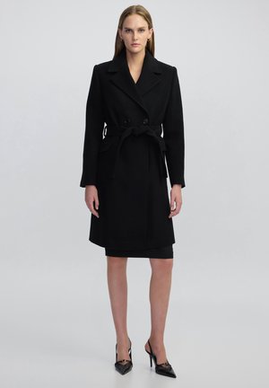DOUBLE-BREASTED  - Cappotto classico - black