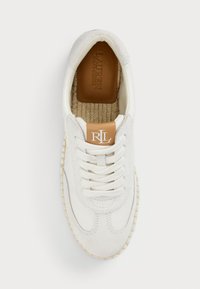 Lauren Ralph Lauren LUIZE CANVAS & SUEDE ESPADRILLE SNEAKER - Sportbačiai - snow white/bianco