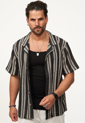 One Redox KURZARM VINTAGE - Shirt - black