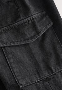 Next REGULAR FIT - WIDE PULL ON  - Jeans Shorts - black denim