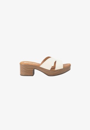 KESLEM, SANDALIAS KESLEM, MUJER - Zuecos - blanco
