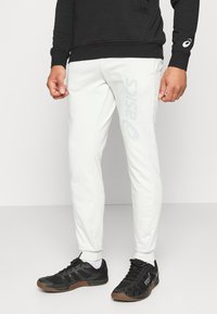 ASICS BIG LOGO SWEAT PANT - Calças de fato de treino - mid grey heather/dark grey