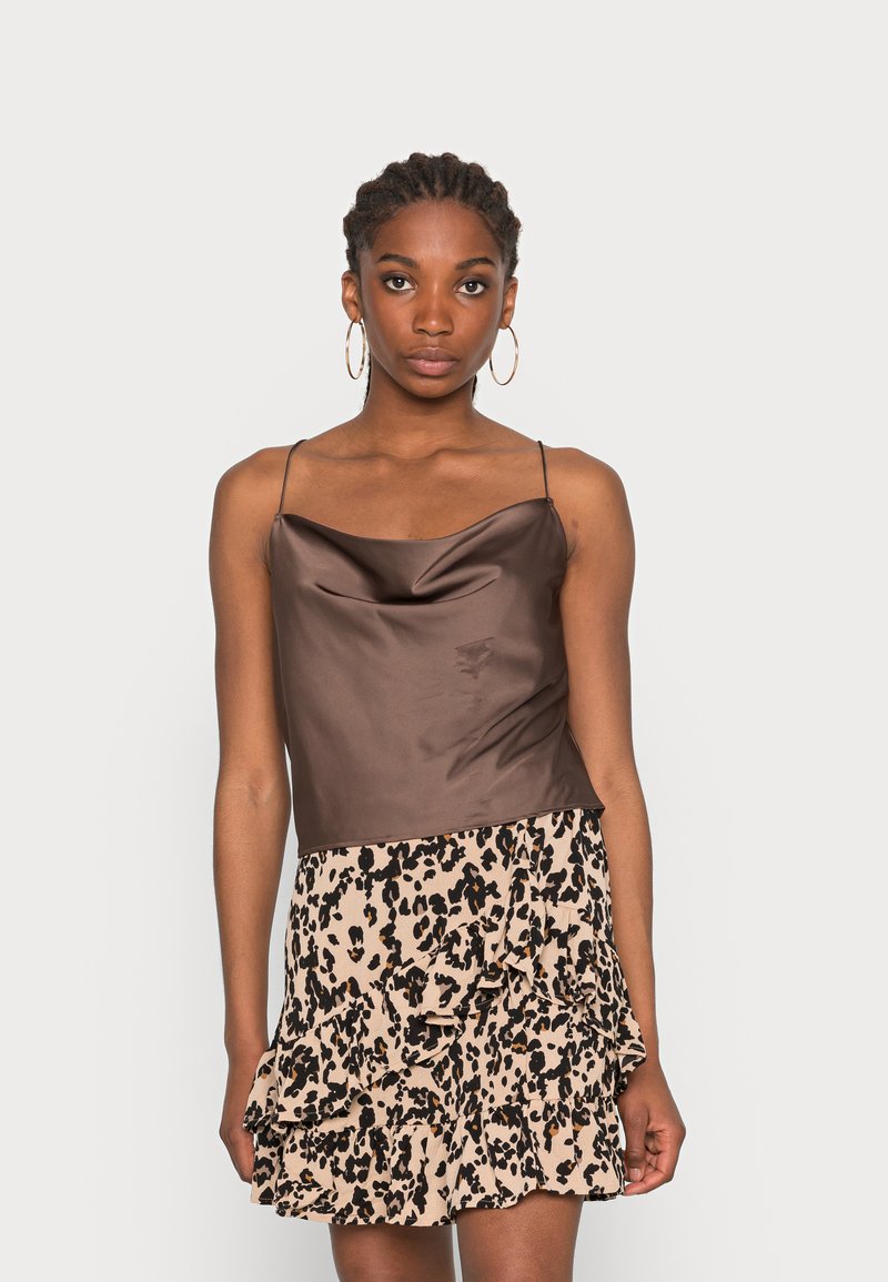 Monki Top - mole dark brun