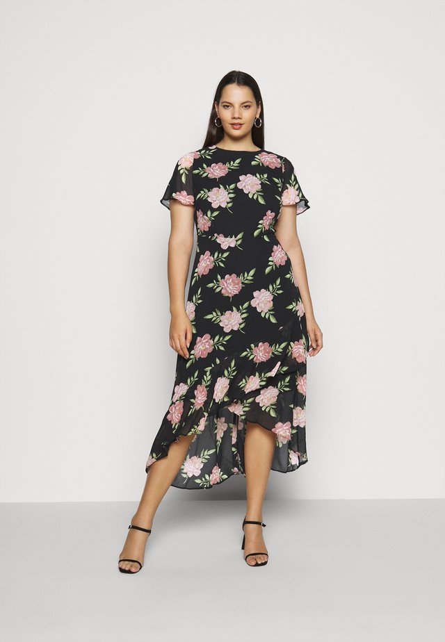 OCCASIONL SLEEVE HIGH LOW DRESS FLORAL - Day dress - multi coloured