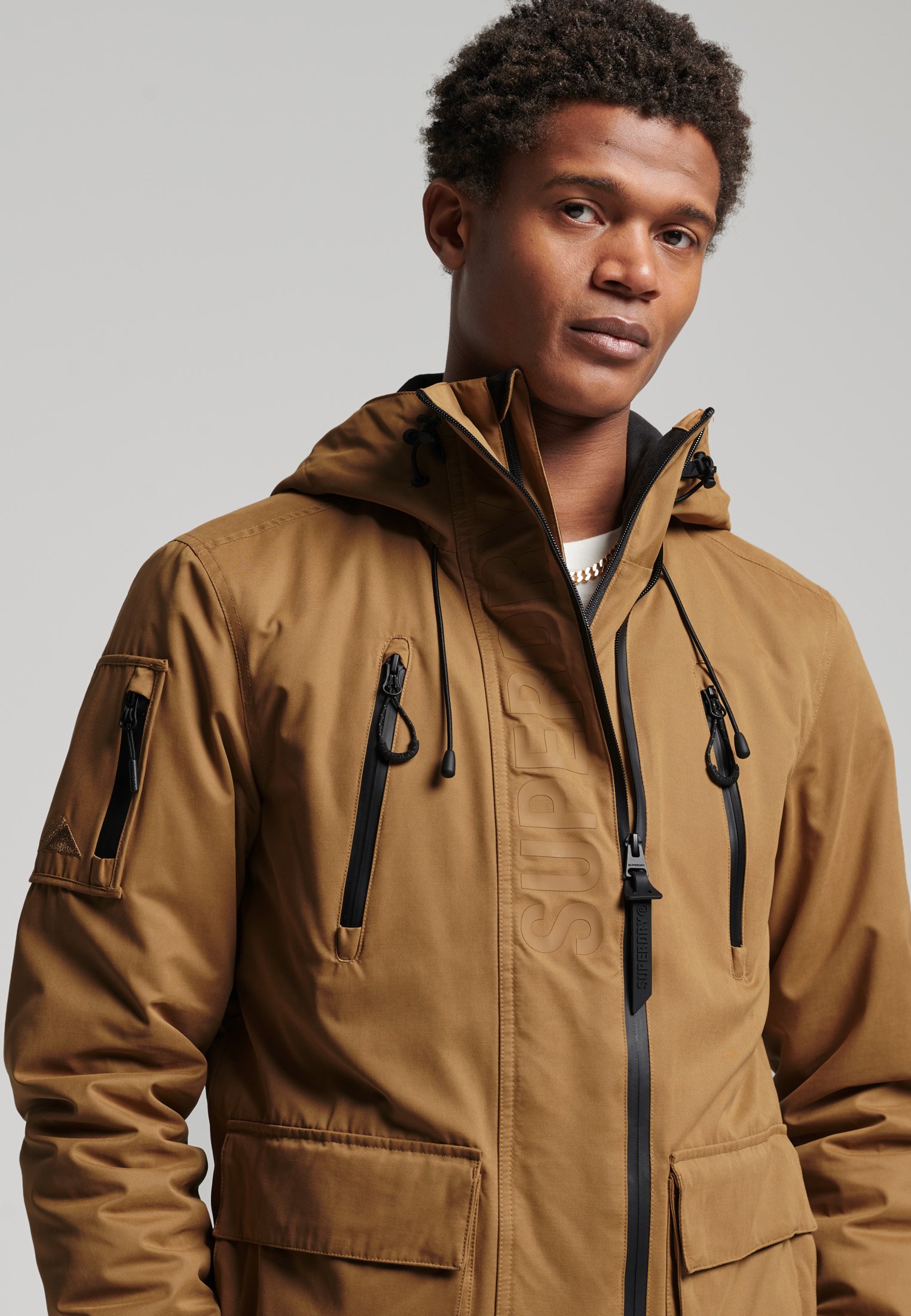 Superdry Ultimate Microfibre SD Wind Jacket in Brown (Size: XL)