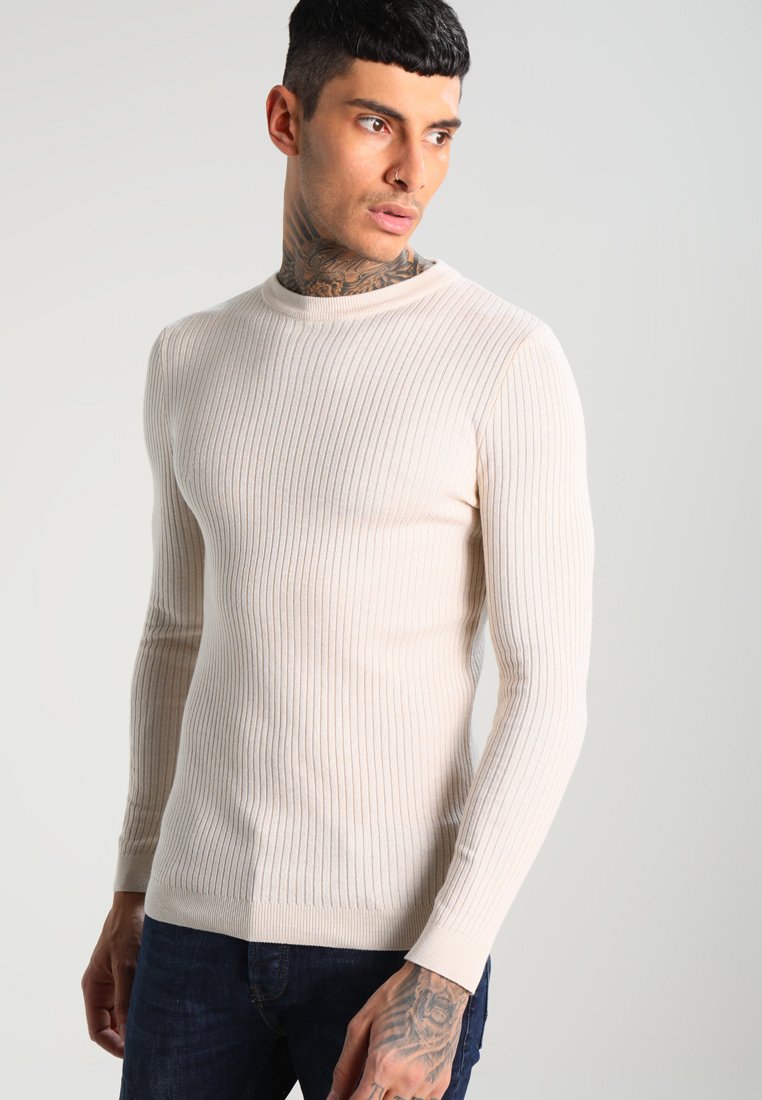 Topman MUSCLE FIT - Maglione - stone/pietra - Zalando.it