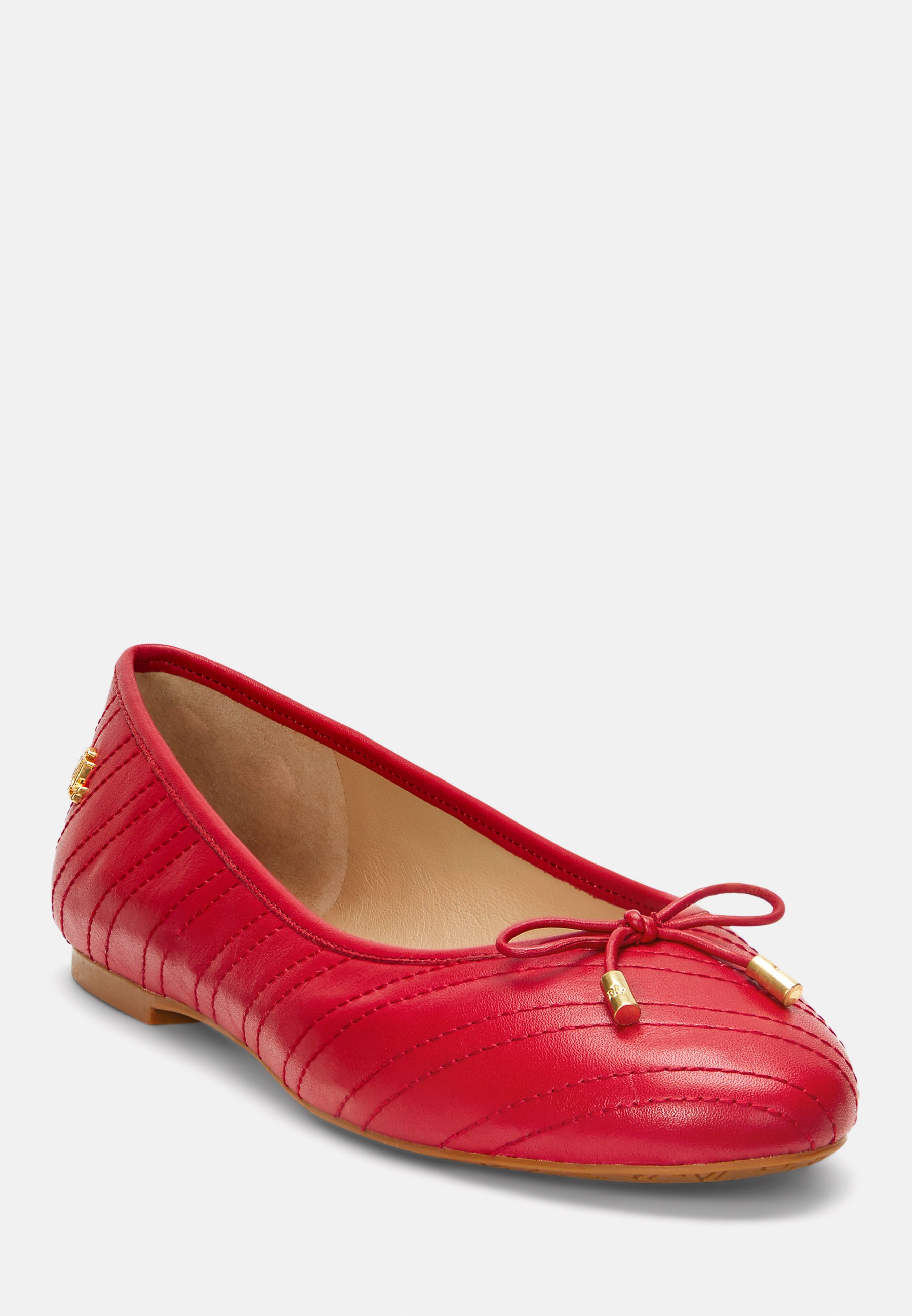 Lauren Ralph Lauren JAYNA STITCHED LEATHER FLAT - Ballet