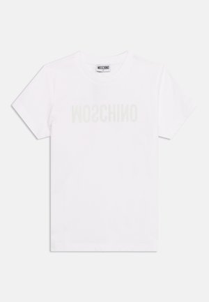 MOSCHINO, MAXI UNISEX - Tričko s potlačou - bianco ottico