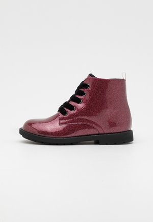 Bottines à lacets - bordeaux