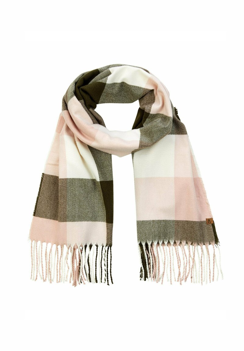 camel active MIT KARIERTEM MUSTER - Sjal / Tørklæder - sepia rose checks