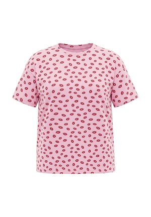 Studio Untold, T-SHIRT, OVERSIZE SHAPE, KISS-MUSTER - Print T-shirt - pink