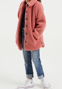 WE Fashion TEDDY - Vinterkappa /-rock - light pink