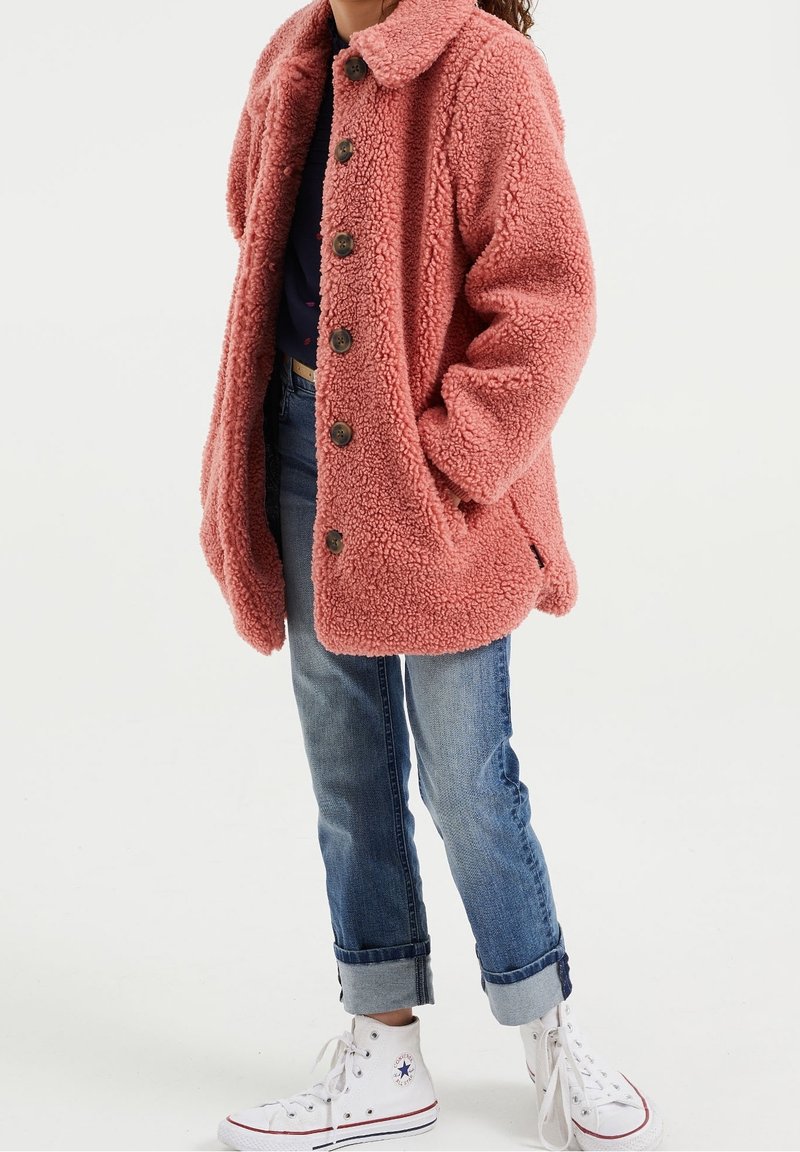 WE Fashion TEDDY - Vinterkappa /-rock - light pink
