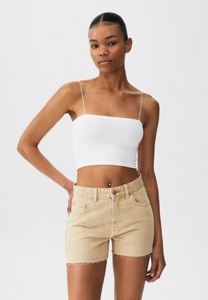 Denim shorts - beige