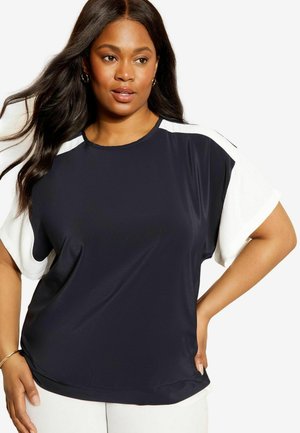SHORT SLEEVE ROUND NECK  - REGULAR FIT - Camicetta - navy blue