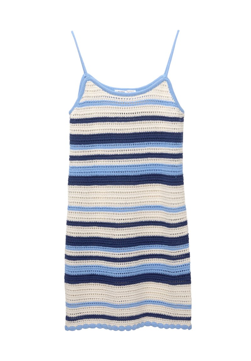 PULL&BEAR Gebreide jurk blauw