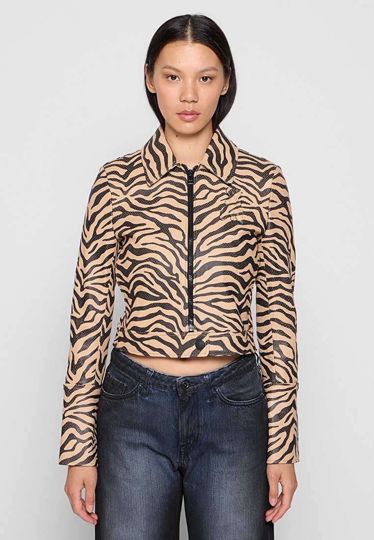 PATRIZIA PEPE Leren jas zwart