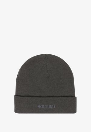 Bonnet en tricot gris foncé avec un revers et des broderies de logo subtiles. Texture douce pour la chaleur et le confort. Forme ronde conçue pour s'adapter parfaitement.