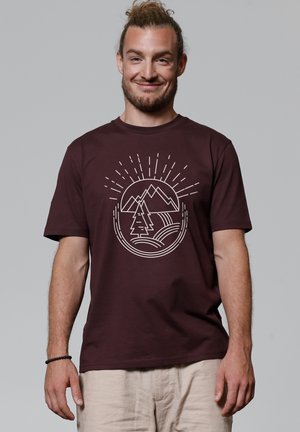 watapparel T-shirt print - red brown