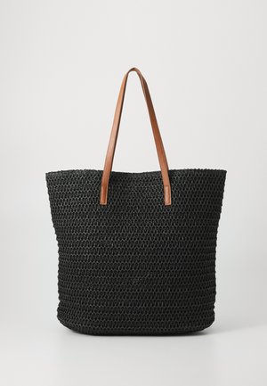 VMSISSO BEACH BAG - Shopping Bag - black/cognac