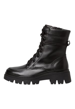 COMFORT - Platform ankle boots - black nappa
