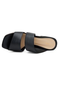 Frau Shoes DOUBLE-STRAP WITH LOW - Ciabattine con tacco - black