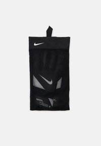 Guanti da portiere Nike neri in confezione mesh con logo bianco. Presentano un design curvo e una presa testurizzata per migliorare le prestazioni.
