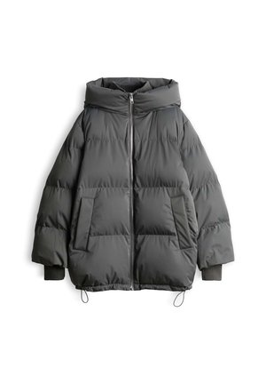 OPUS, LOOSE FIT RIBBED TEXTURE - Wintermantel - sage grey