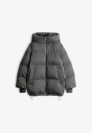 OPUS, LOOSE FIT QUILTED TEXTURE - Winter coat - sage grey