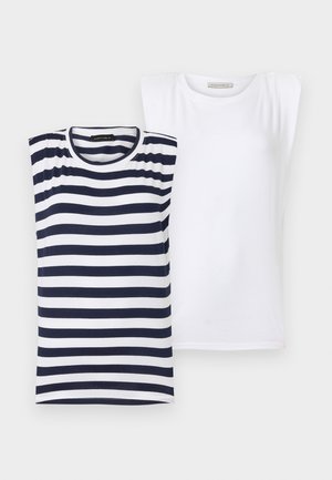 2 PACK - Débardeur - white/dark blue