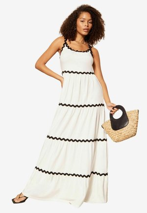 STRAPPY WAVY - REGULAR FIT - Maxi šaty - ivory white
