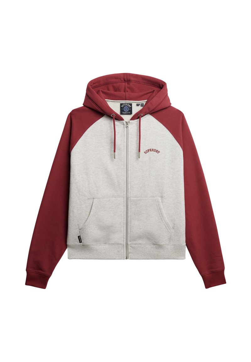 Femme - Gilet à capuche zippé avec touche de couleur Storm Rose