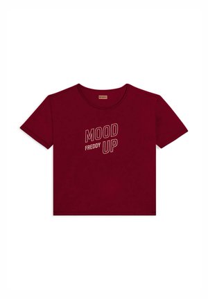 CROPPED - T-shirt con stampa - red