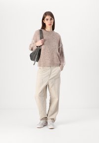 JDY JDYZOEY LIFE  ON STITCH - Strikkegenser - chateau gray
