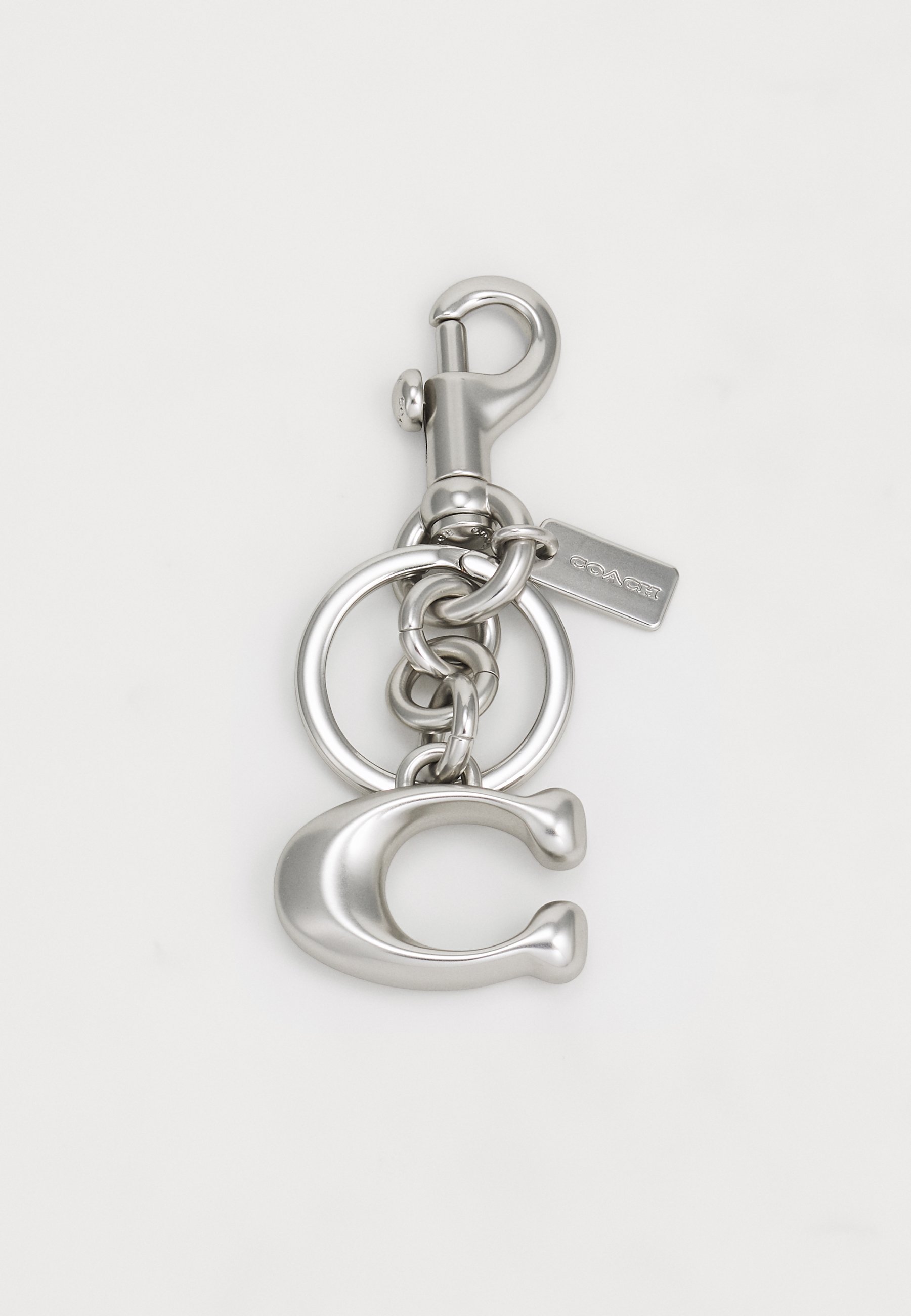 COACH SIGNATURE BAG CHARM - Keyring - silver-coloured - Zalando.co.uk