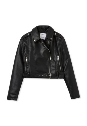 Terranova CROP - Giacca in similpelle - nero