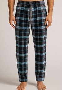 IUMAN Intimissimi Uomo - Trousers - check nero celeste Thumbnail Image 1