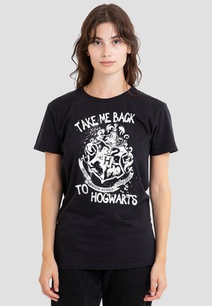 Cotton Soul, HARRY POTTER HOGWARTS SPRAY BADGE - T-Shirt print - black