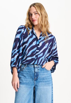 POM Amsterdam, BLOUSE - ANIMAL BLUE - Overhemdblouse - blue