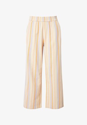 Studio Untold, WIDE LEGS STREIFEN ZIERSCHLEIFE - Trousers - beige