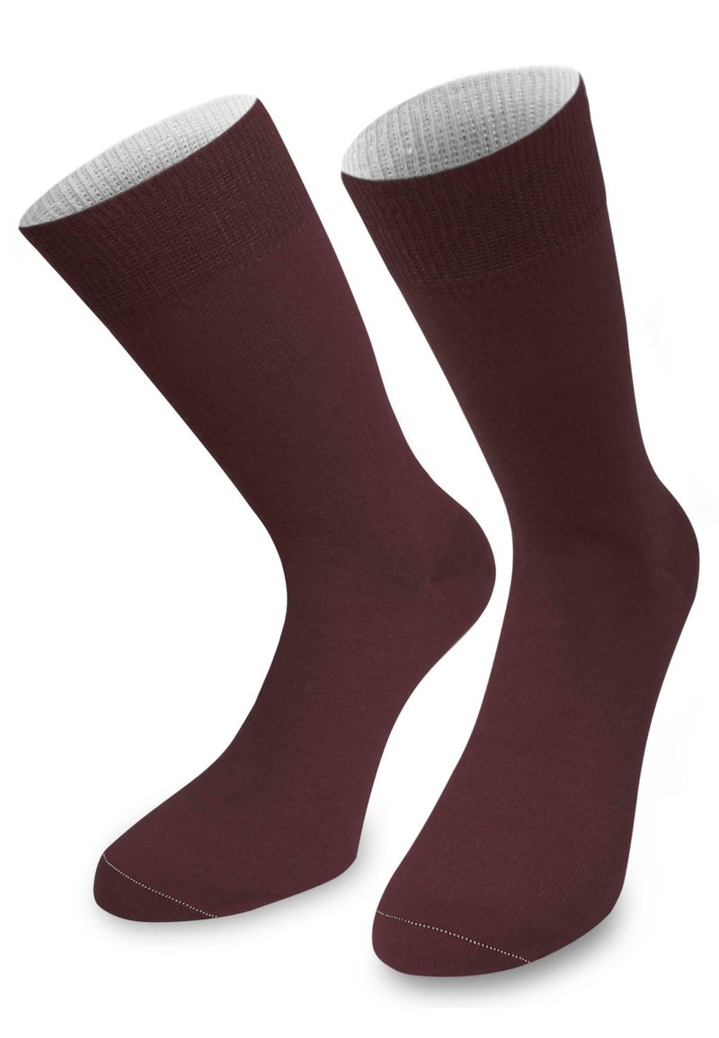 Normani MID CUT SOCKS BI-COLOR - Socken - bordeaux/hellgrau