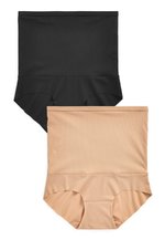 Next TUMMY CONTROL SHAPING RIBBED KNICKERS 2 PACK - Shapewear - black