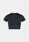 ESSENTIAL QUICK DRY CROPPED SHORT SLEEVE T-SHIRT - T-shirt basic - black